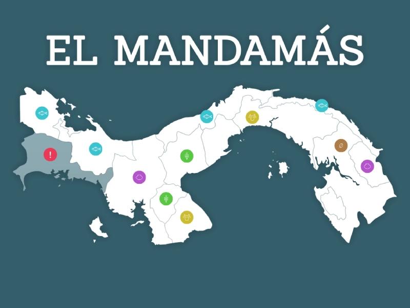 Map of Panama with text saying "El Mandamás" (The ruler)